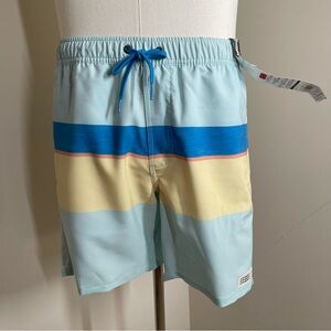 O’Neill Men’s 17” Blue Yellow - SZ Small - Smash-Up Swim Trunks Swimsuit NEW!